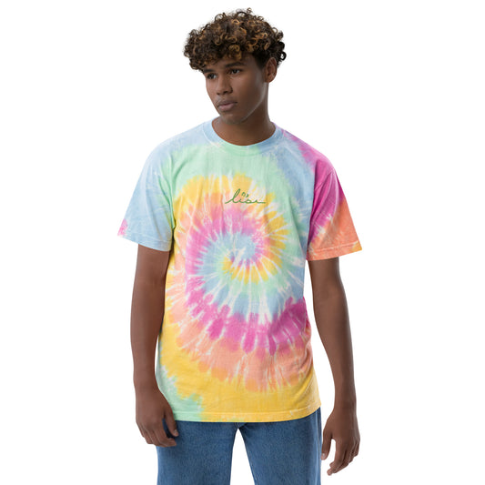 lise butterfly logo tie dye tee