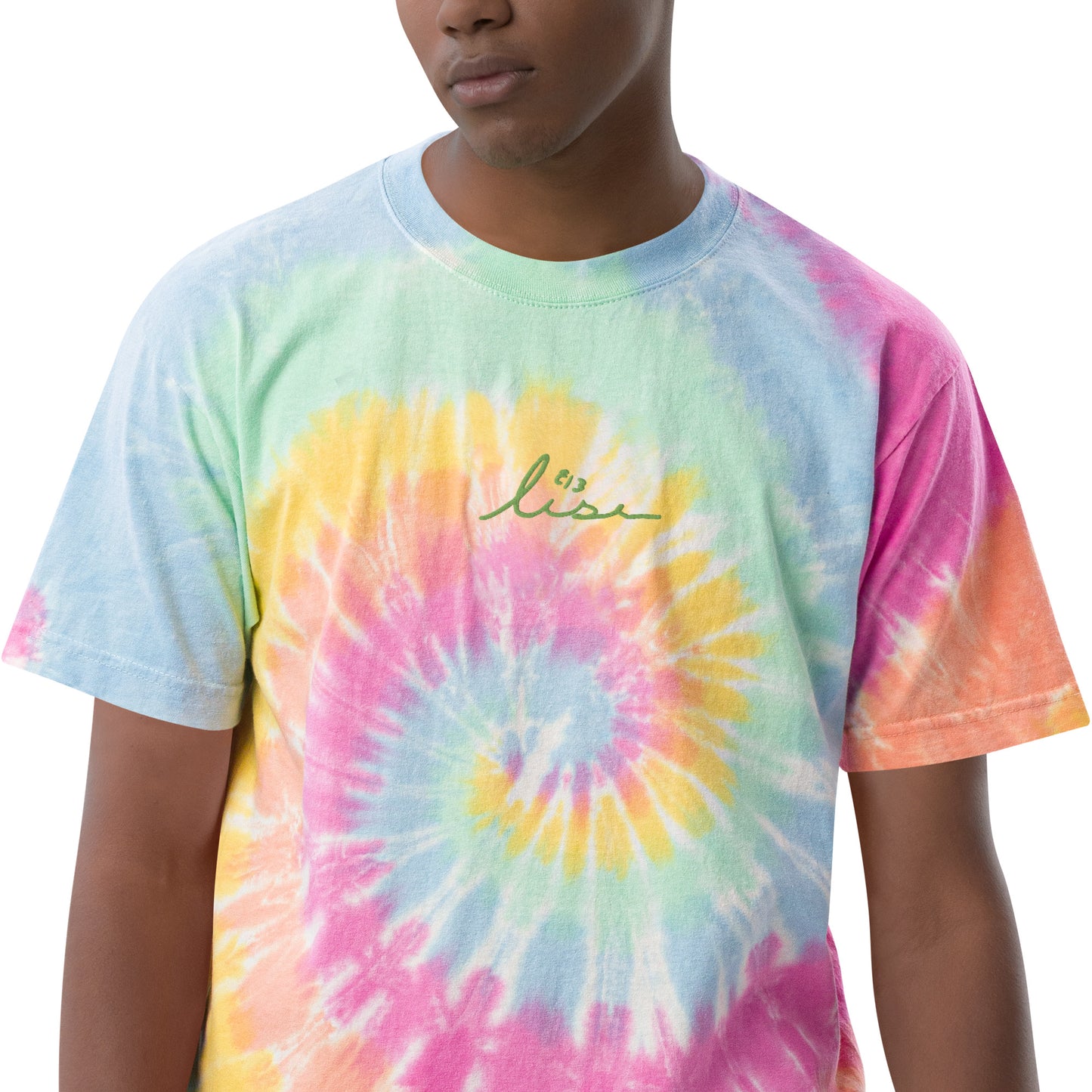 lise butterfly logo tie dye tee