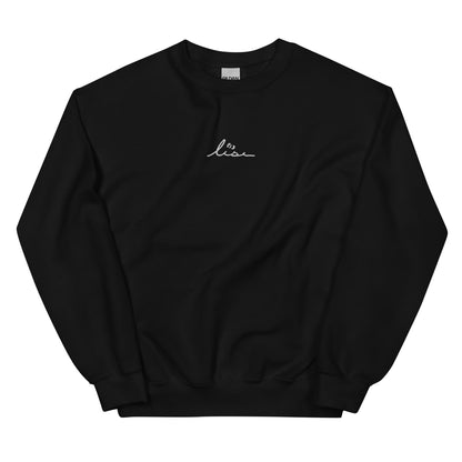 lise butterfly logo crew neck