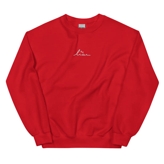 lise butterfly logo crew neck