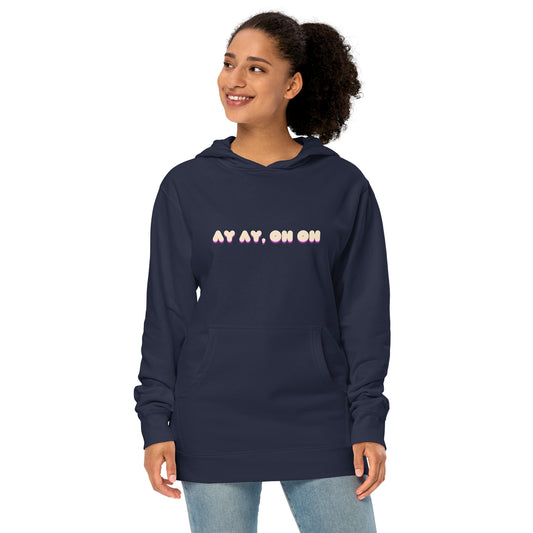 ay ay oh oh emotional hoodie in navy